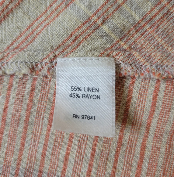 J. Jill Pure Jill Linen Blend Striped Maxi Dress sz M - Picture 8 of 10